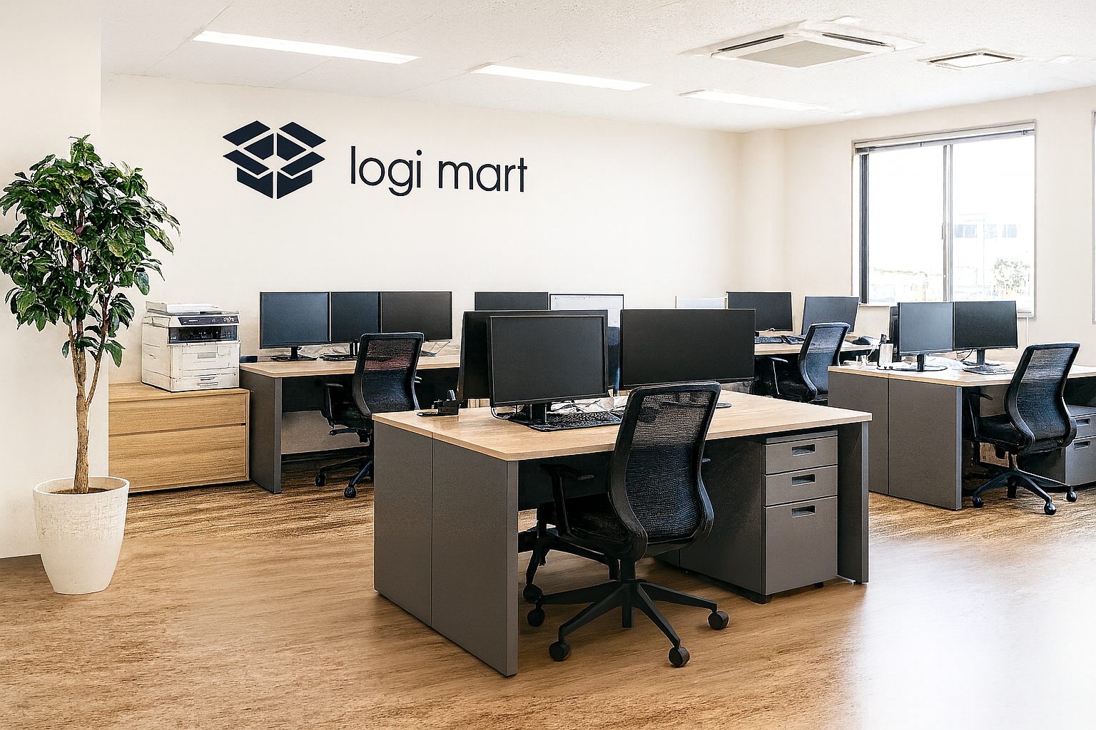 ロジマートの物流倉庫（大阪・高槻）出荷拠点の外観